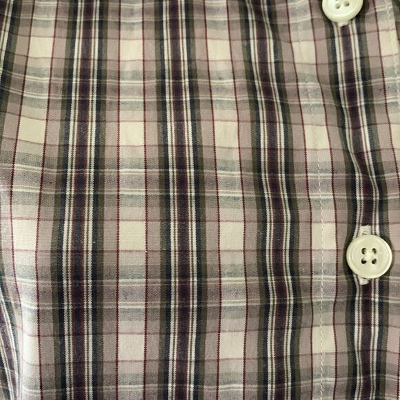 LL Bean Women's Plaid Flannel Button-Down Brown/Tan Shirt, M - Picture 3 of 4